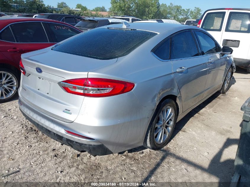 2019 Ford Fusion Se VIN: 3FA6P0HD6KR262031 Lot: 39834160