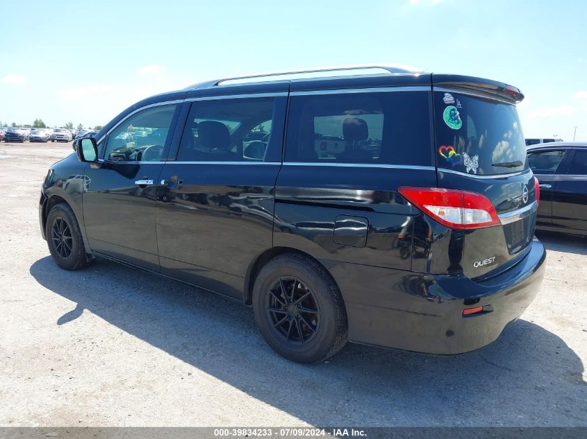 2012 Nissan Quest S VIN: JN8AE2KP8C9039953 Lot: 39834233