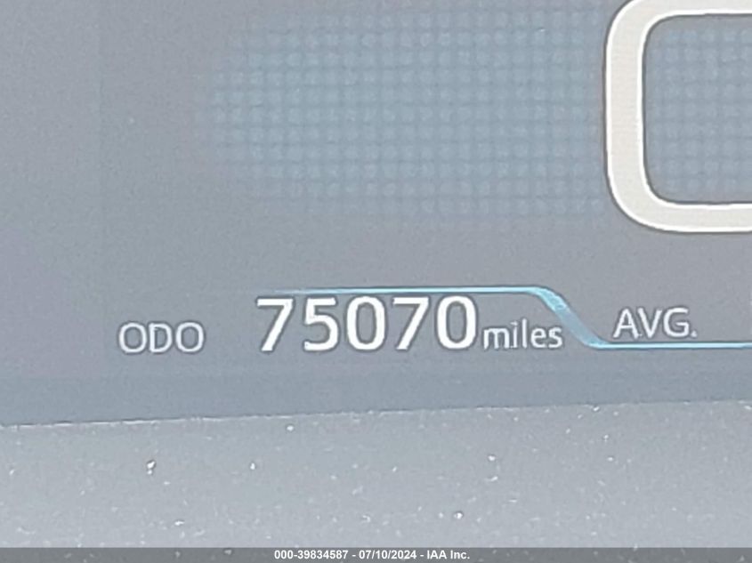 2019 Toyota Prius Le VIN: JTDKARFU0K3100539 Lot: 39834587