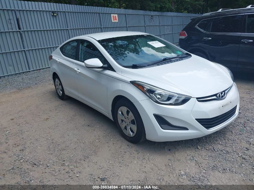 5NPDH4AEXGH766570 2016 HYUNDAI ELANTRA - Image 1