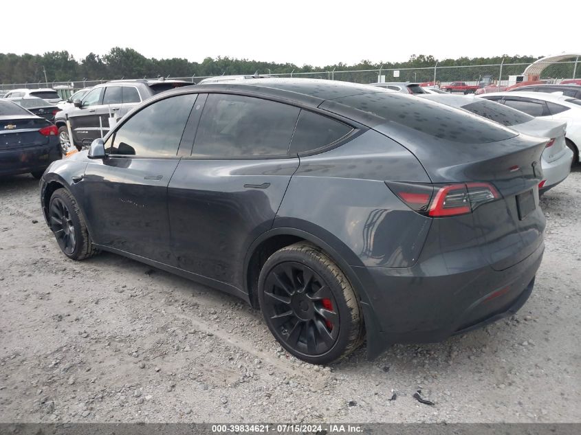 2021 Tesla Model Y Long Range Dual Motor All-Wheel Drive VIN: 5YJYGDEEXMF080652 Lot: 39834621