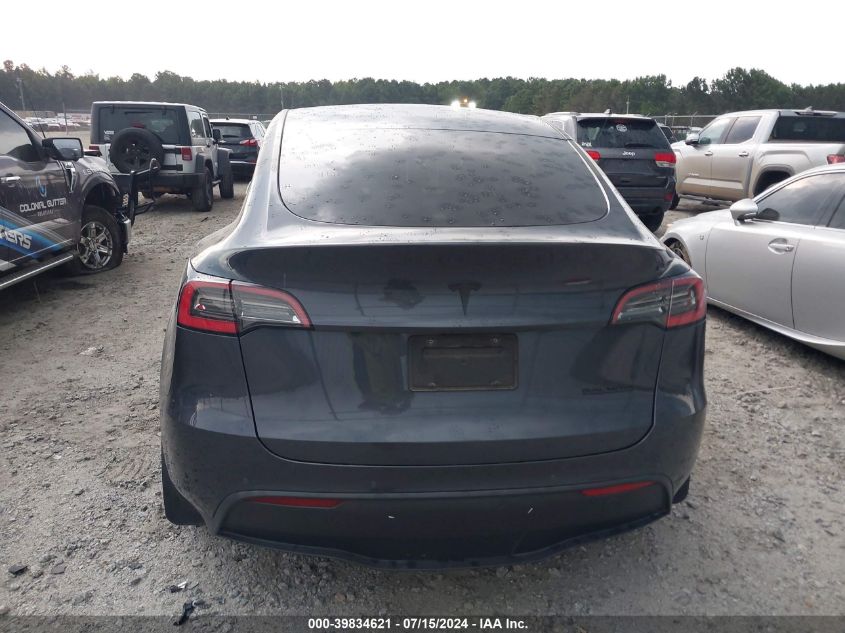 2021 Tesla Model Y Long Range Dual Motor All-Wheel Drive VIN: 5YJYGDEEXMF080652 Lot: 39834621