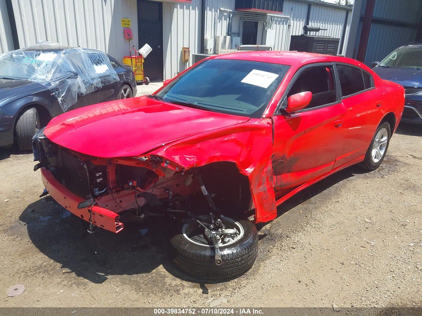 VIN 2C3CDXBG3NH176343 2022 DODGE CHARGER SXT RWD