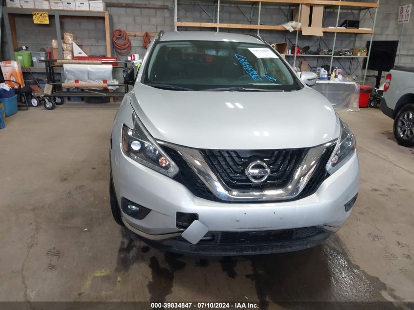 2018 Nissan Murano Sv VIN: 5N1AZ2MH0JN137428 Lot: 39834847