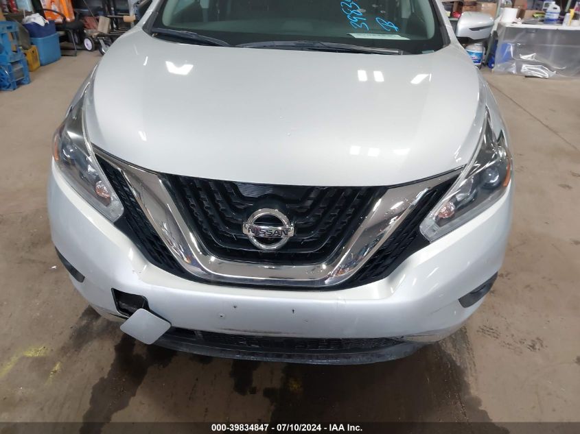 2018 Nissan Murano Sv VIN: 5N1AZ2MH0JN137428 Lot: 39834847