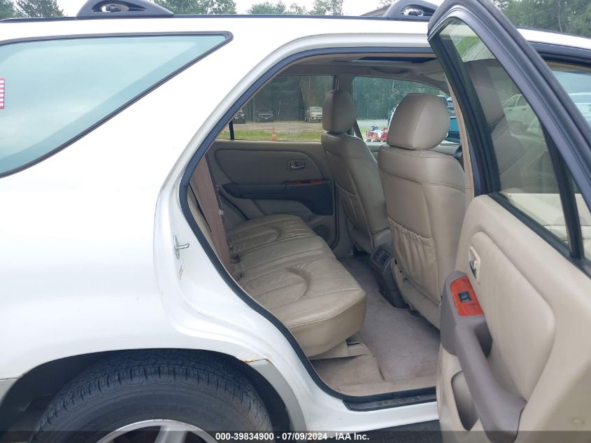 2001 Lexus Rx 300 VIN: JTJHF10U310207345 Lot: 39834900