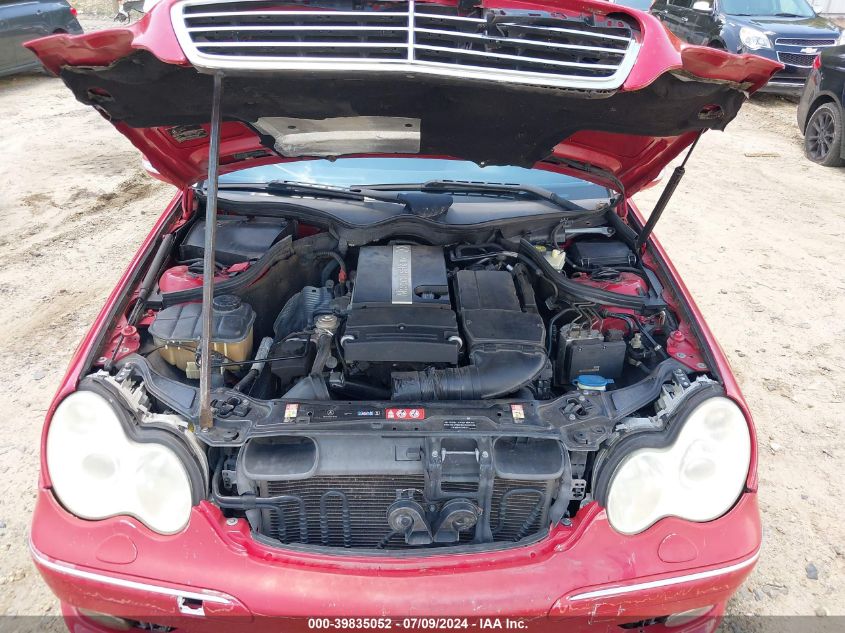 2005 Mercedes-Benz C 230 Kompressor Sport VIN: WDBRF40JX5A819653 Lot: 39835052