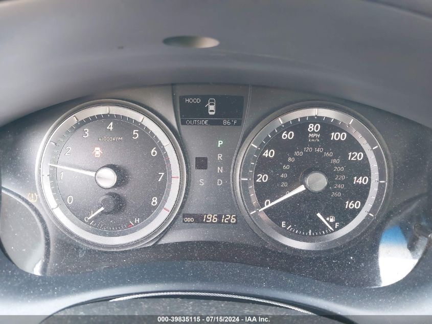 2007 Lexus Es 350 VIN: 0JTHBJ46G97202598 Lot: 39835115