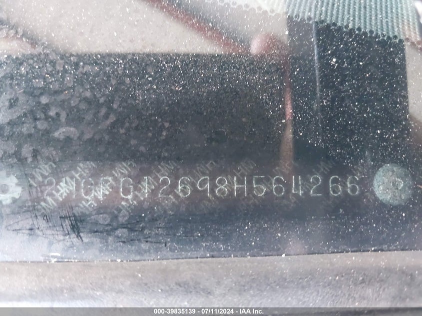 2008 Honda Civic Lx VIN: 2HGFG12698H564266 Lot: 39835139