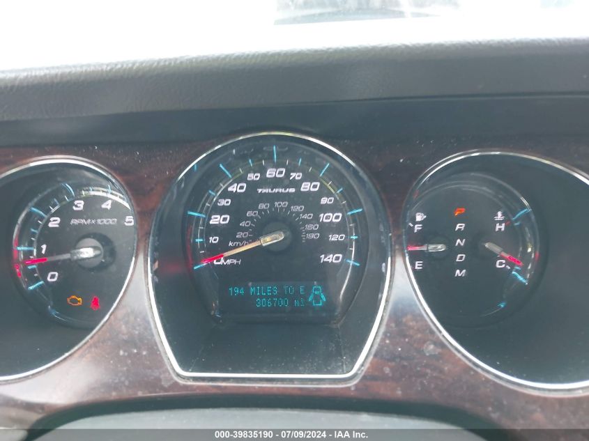 2010 Ford Taurus Sel VIN: 1FAHP2EWXAG156892 Lot: 39835190