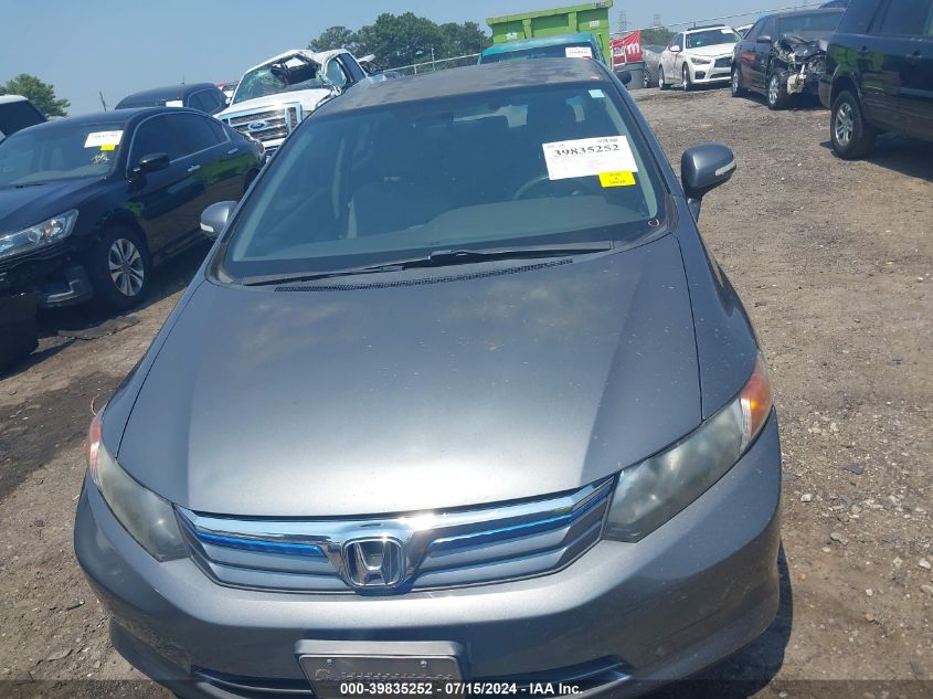 JHMFB4F25CS004329 2012 Honda Civic Hybrid