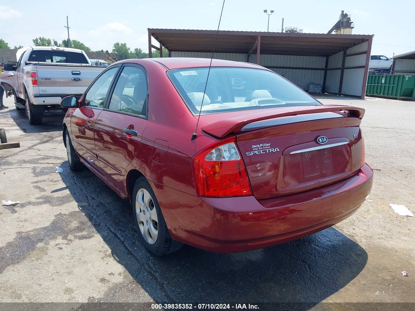 2006 Kia Spectra Ex/Lx/Sx VIN: KNAFE121665259186 Lot: 39835352