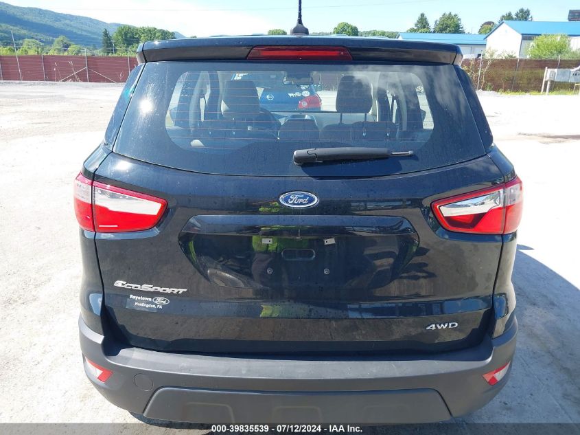 2022 Ford Ecosport S VIN: MAJ6S3FL1NC464031 Lot: 39835539
