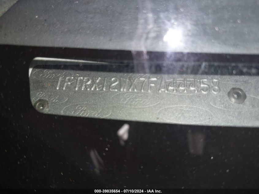 2007 Ford F-150 Stx/Xl/Xlt VIN: 1FTRX12WX7FA44458 Lot: 39835654