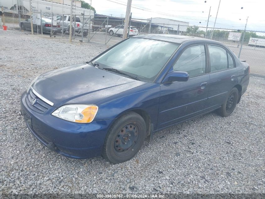 2HGES26743H554837 | 2003 HONDA CIVIC