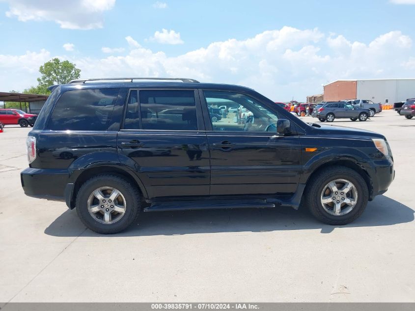 2007 Honda Pilot Ex-L VIN: 5FNYF187X7B005873 Lot: 39835791