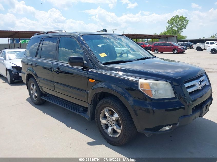 2007 Honda Pilot Ex-L VIN: 5FNYF187X7B005873 Lot: 39835791