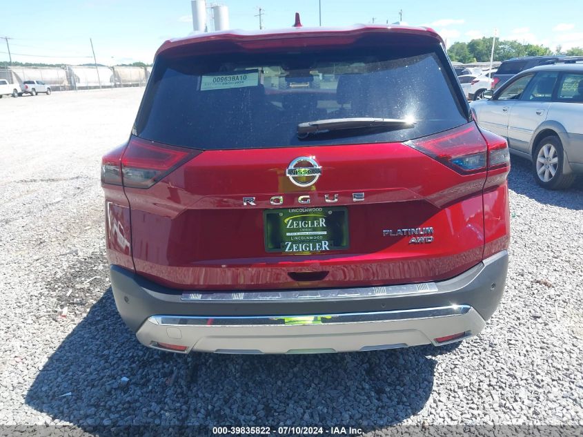 2021 Nissan Rogue Platinum Intelligent Awd VIN: JN8AT3DD2MW304156 Lot: 39835822