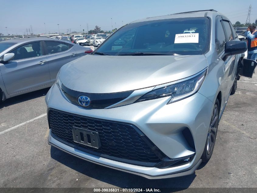 2021 Toyota Sienna Xse VIN: 5TDXRKEC2MS002953 Lot: 39835831