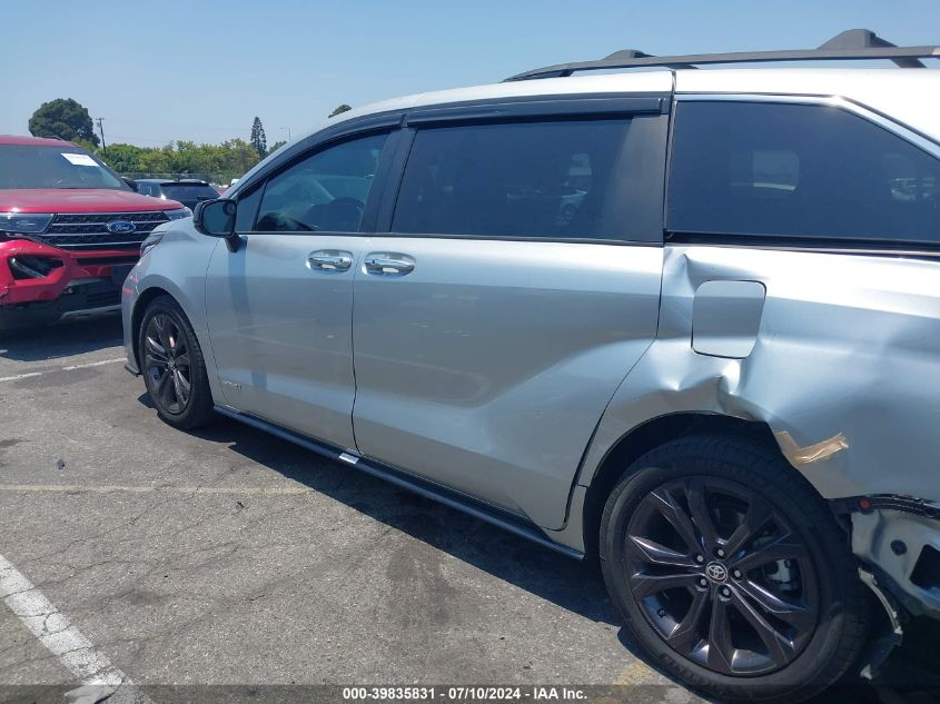 2021 Toyota Sienna Xse VIN: 5TDXRKEC2MS002953 Lot: 39835831