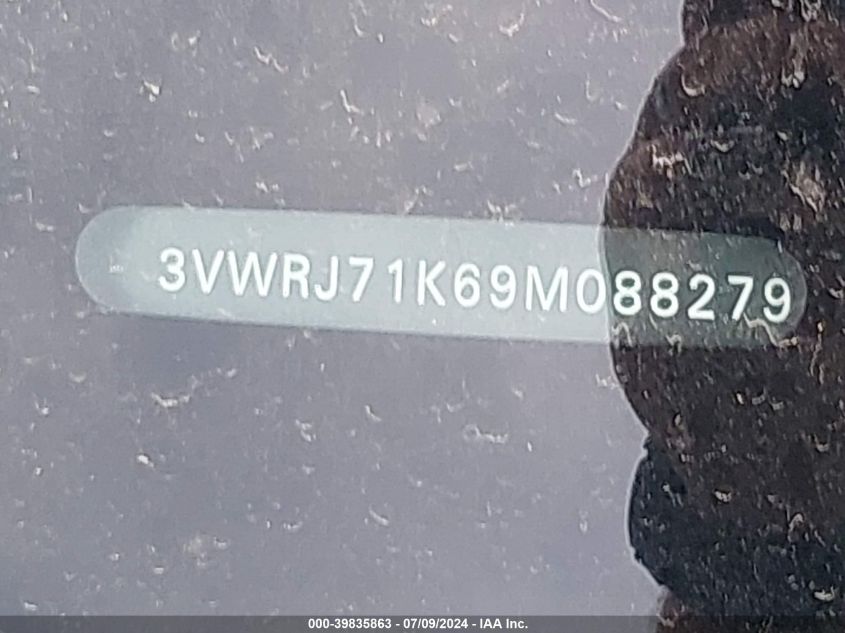 2009 Volkswagen Jetta Wolfsburg Edition VIN: 3VWRJ71K69M088279 Lot: 39835863