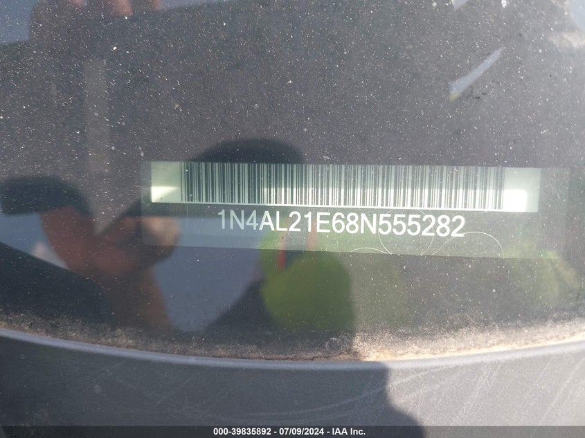 2008 Nissan Altima 2.5 S VIN: 1N4AL21E68N555282 Lot: 39835892
