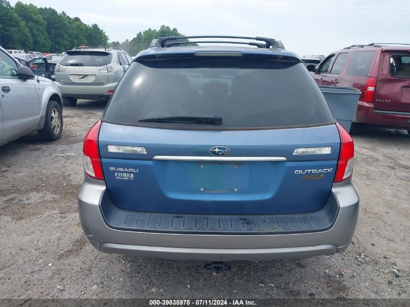 2009 Subaru Outback 2.5I Limited VIN: 4S4BP66C097316135 Lot: 39835978