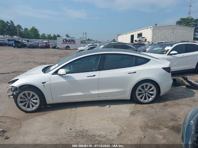 2022 Tesla Model 3 Long Range Dual Motor All-Wheel Drive VIN: 5YJ3E1EB4NF181627 Lot: 39836118