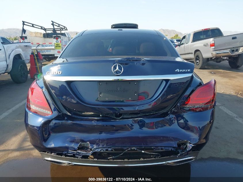 2019 Mercedes-Benz C 300 4Matic VIN: 55SWF8EB3KU319736 Lot: 39836122