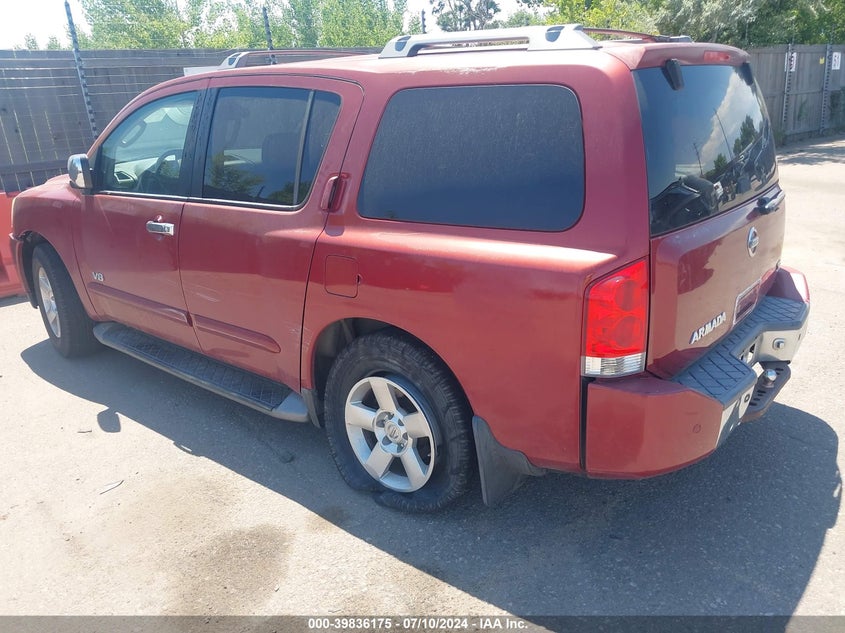 2005 Nissan Armada Se VIN: 5N1AA08A55N708524 Lot: 39836175