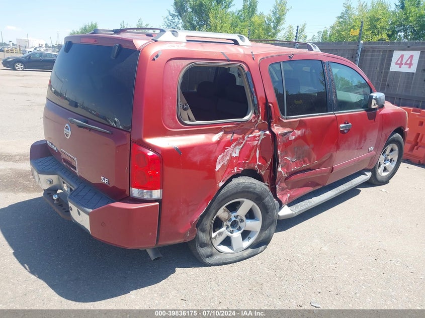 2005 Nissan Armada Se VIN: 5N1AA08A55N708524 Lot: 39836175