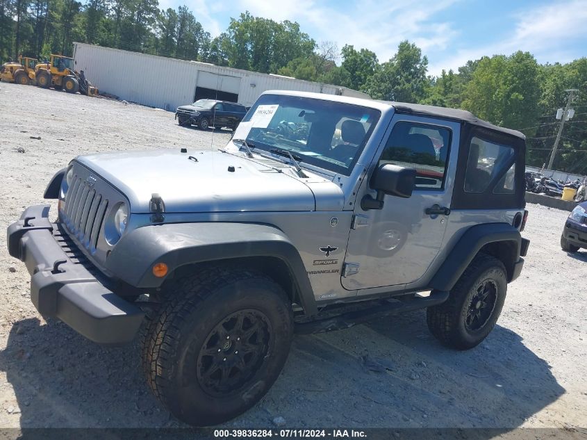 2013 Jeep Wrangler Sport VIN: 1C4AJWAG7DL572834 Lot: 39836284