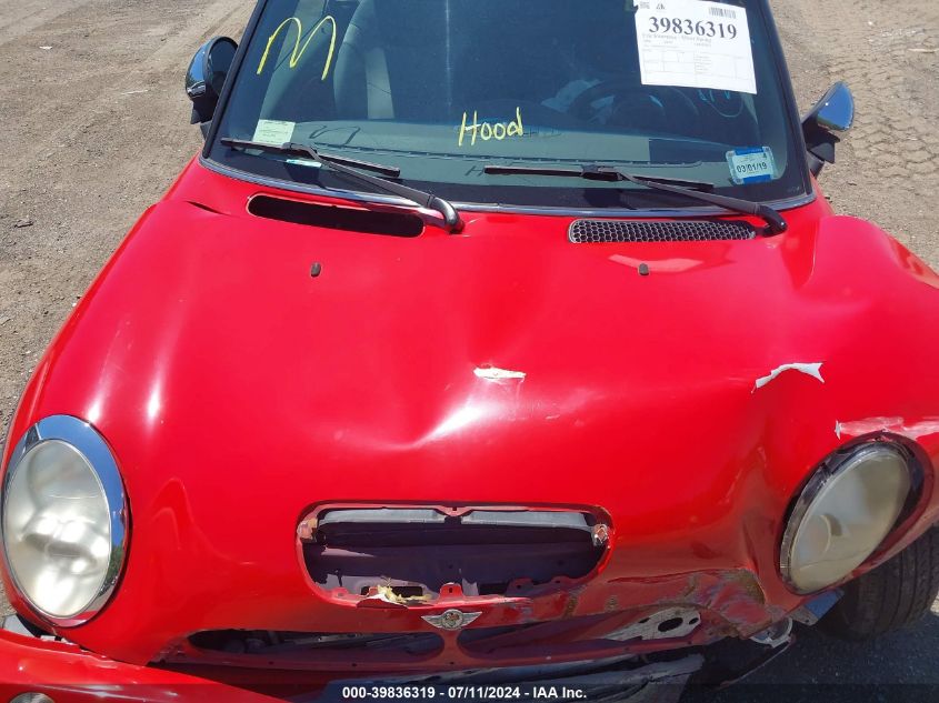 2006 Mini Cooper S VIN: WMWRH33526TK59604 Lot: 39836319