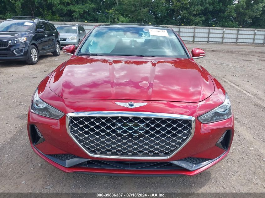 2021 Genesis G70 2.0T Rwd VIN: KMTG34LA3MU072148 Lot: 39836337