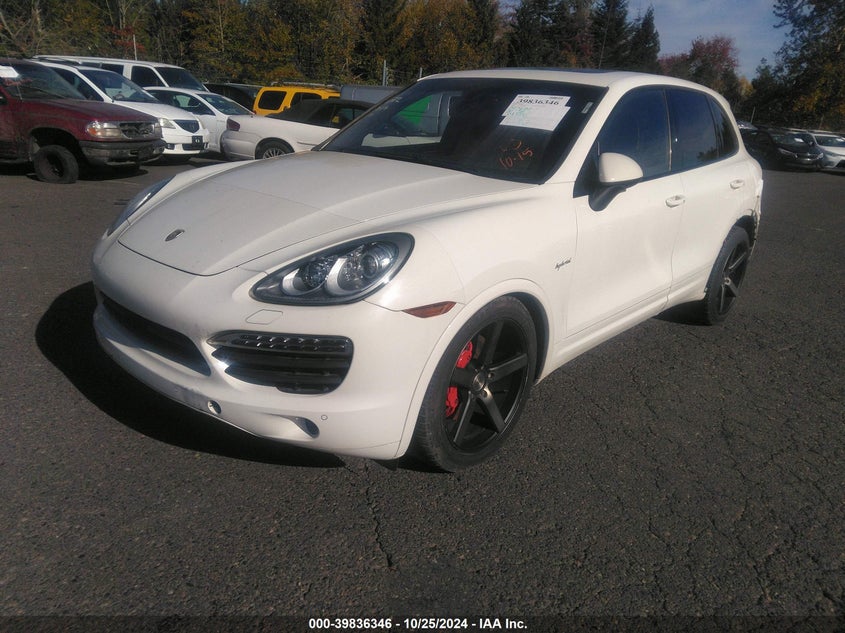 Vin: wp1ae2a25cla90443, lot: 40323112, porsche cayenne hybrid s 20122