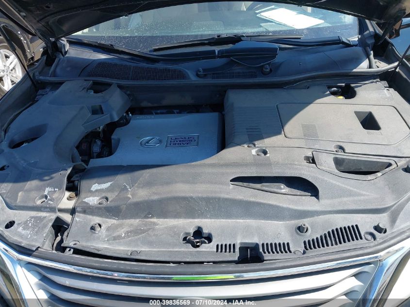 2013 Lexus Rx 450 VIN: JTJZB1BAXD2412110 Lot: 39836569