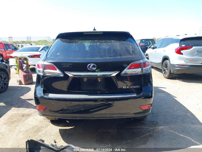 2013 Lexus Rx 450 VIN: JTJZB1BAXD2412110 Lot: 39836569