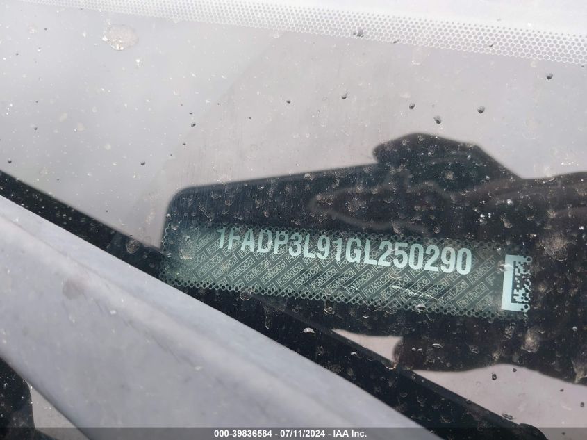 2016 Ford Focus St VIN: 1FADP3L91GL250290 Lot: 39836584