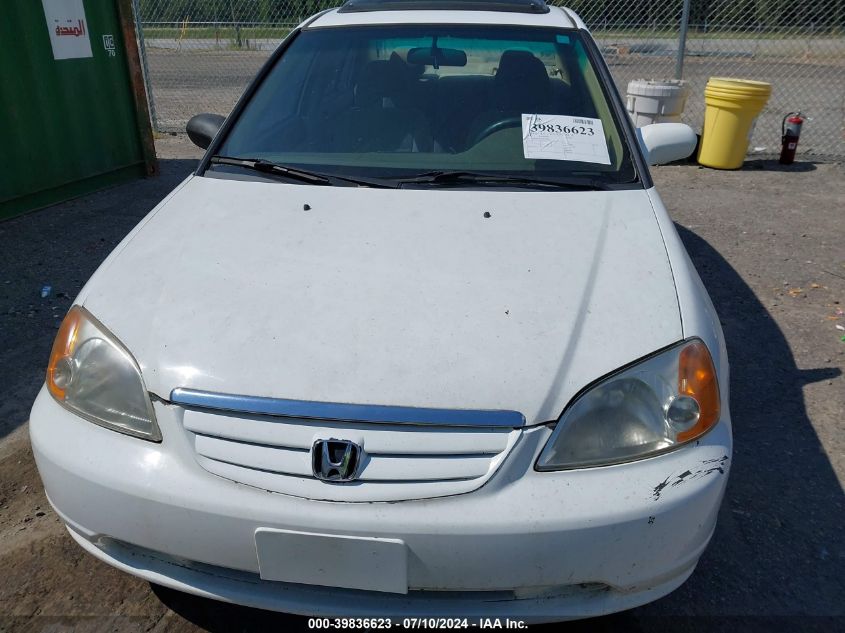 2003 Honda Civic Ex VIN: 2HGES26833H618990 Lot: 39836623