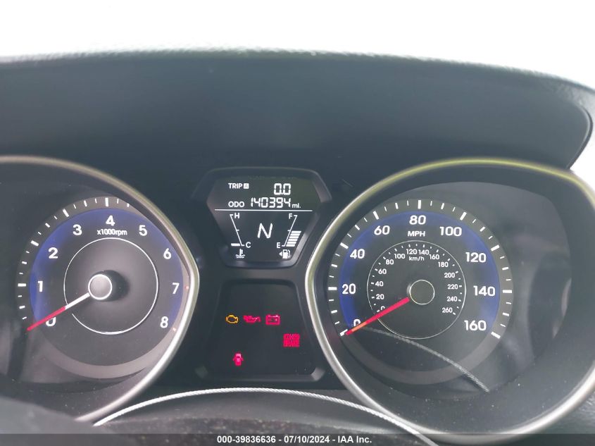 2013 Hyundai Elantra Gls VIN: 5NPDH4AE0DH417350 Lot: 39836636