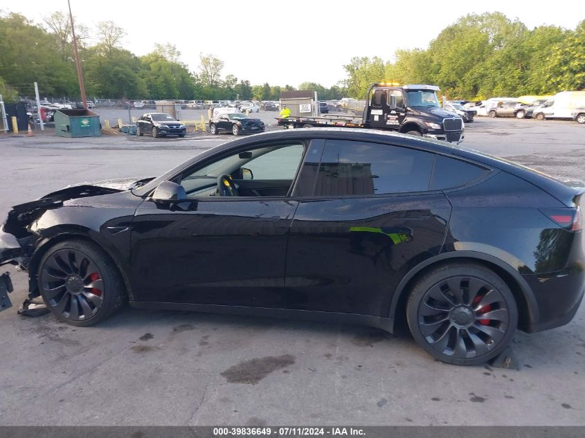 2021 Tesla Model Y Performance Dual Motor All-Wheel Drive VIN: 5YJYGDEF9MF245129 Lot: 39836649