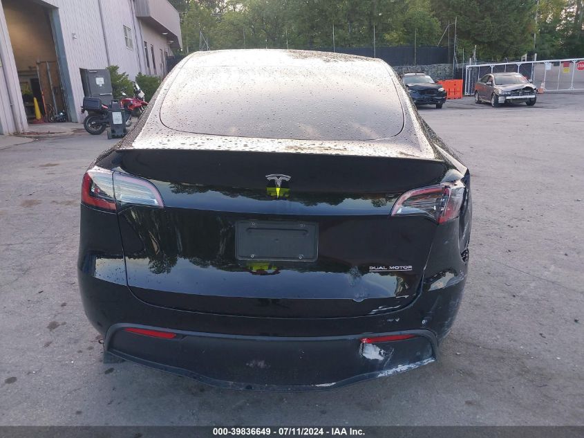 2021 Tesla Model Y Performance Dual Motor All-Wheel Drive VIN: 5YJYGDEF9MF245129 Lot: 39836649