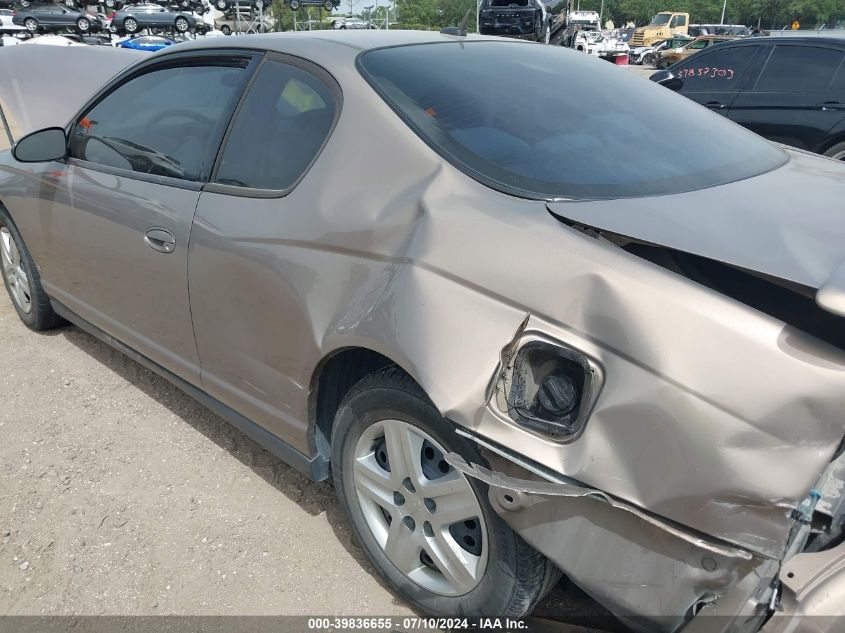 2006 Chevrolet Monte Carlo Ls VIN: 2G1WJ15K269240391 Lot: 39836655