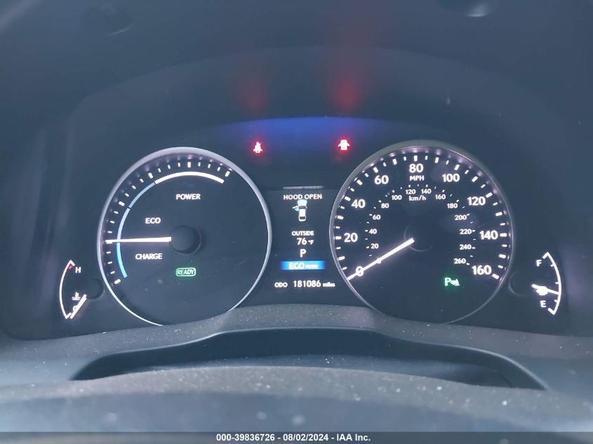 2013 Lexus Es 300H VIN: JTHBW1GG8D2029125 Lot: 39836726