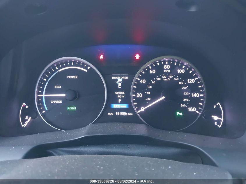 2013 Lexus Es 300H VIN: JTHBW1GG8D2029125 Lot: 39836726