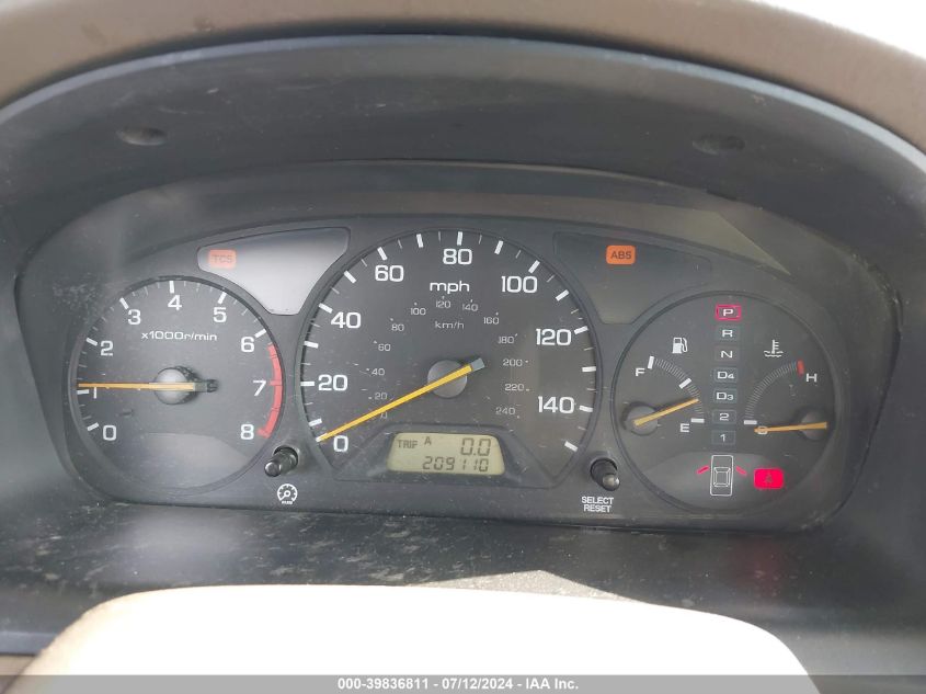 2001 Honda Accord Ex VIN: 1HGCG165X1A071642 Lot: 39836811