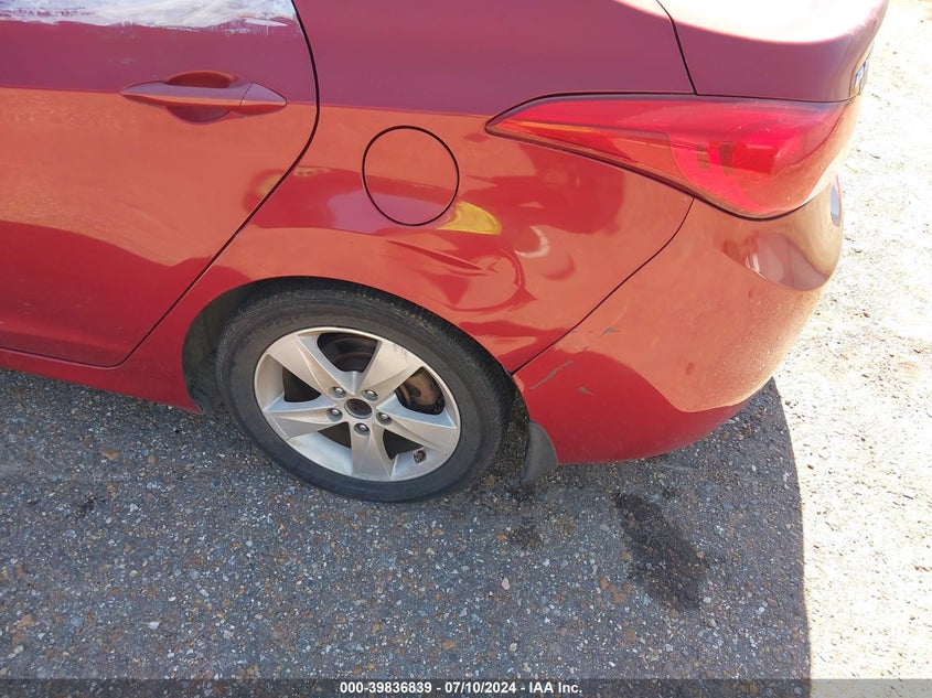 2012 Hyundai Elantra Gls (Ulsan Plant) VIN: KMHDH4AE7CU374691 Lot: 39836839