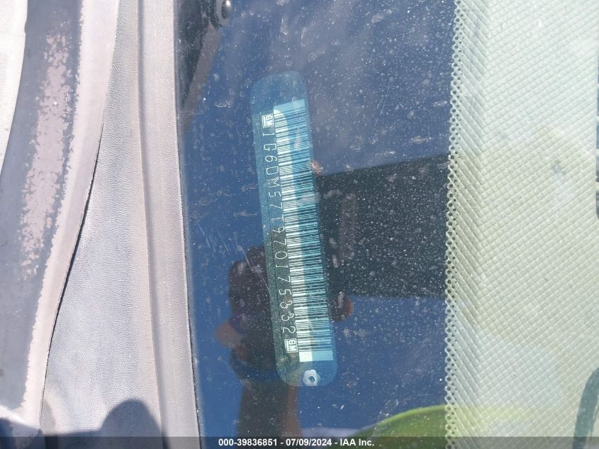 2007 Cadillac Cts Standard VIN: 1G6DM57T970175332 Lot: 39836851