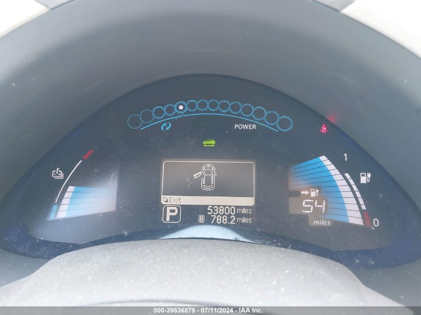 2012 Nissan Leaf Sl VIN: JN1AZ0CP3CT026374 Lot: 39836879