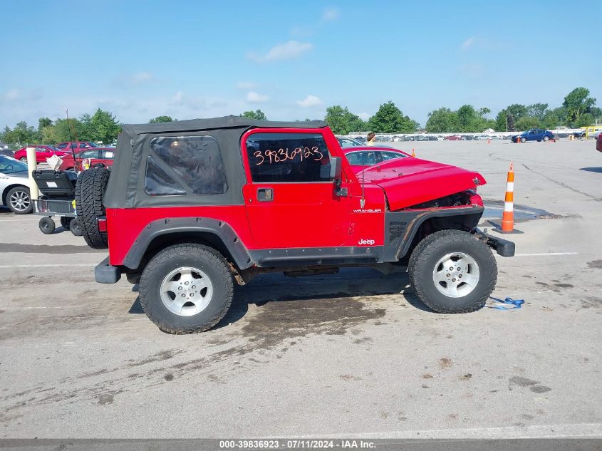 1997 Jeep Wrangler Se VIN: 1J4FY29P7VP459856 Lot: 39836923